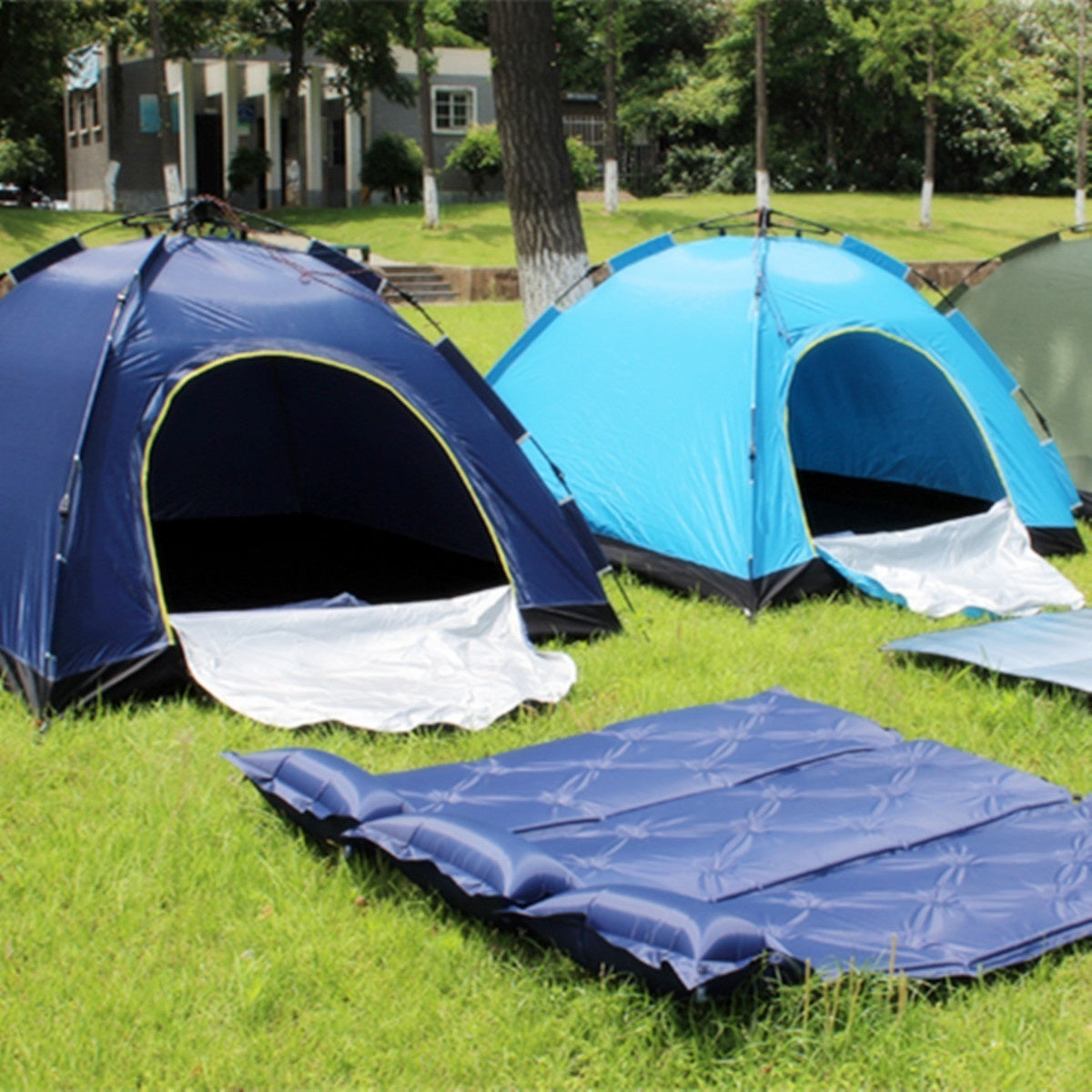 2025 1Pc Self Inflatable Portable Air Mattress Mat Pad Pillow Sleeping Bed Camping Hiking Outdoor | POPOTR™