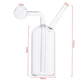 "4.53"" Transparent Hookah Water Glass Bong Smoking Pipes Shisha Tobacco Smoke Bowl Bottle Oil Burner "