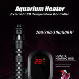 200-800W Aquarium LED Heater Fish Tank Water Submersible Adjustable Thermostat With Plug Adapter