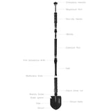 Multi-Functional Portable Spade Multi-Functional Folding Shovel with Rust Prevention Coating for Outdoor Camping Survival