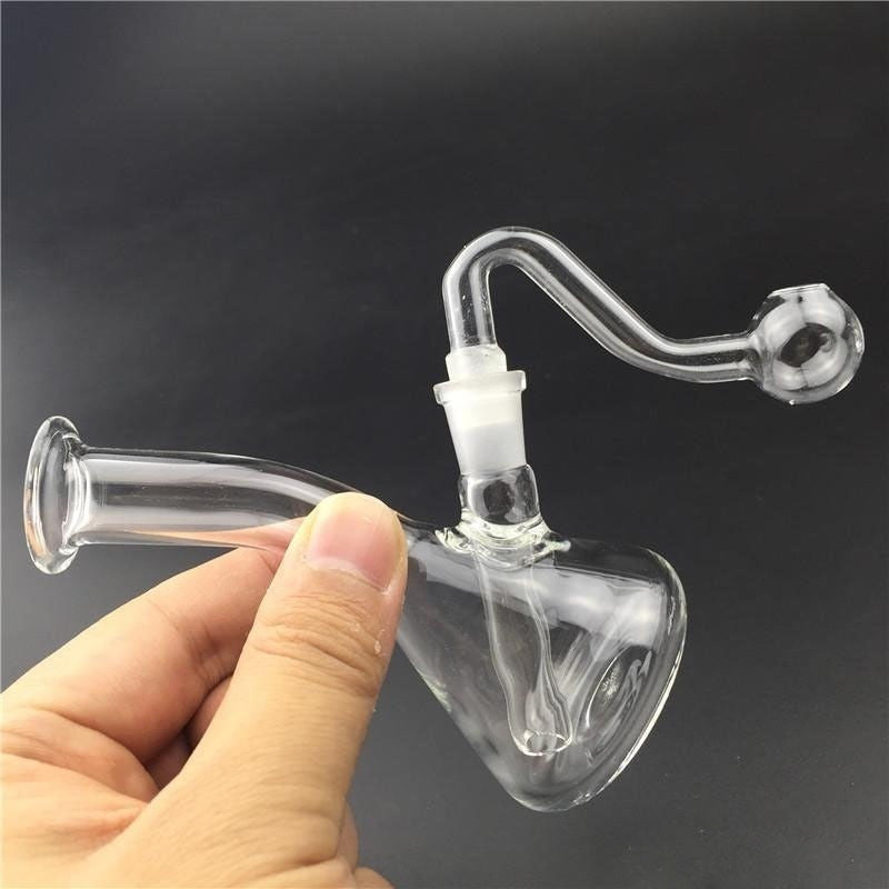Water Glass Pipe Bottle Hookah Shisha Oil Burner Pipe for Smoking Herb Tobacco Oil  4.3"