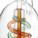 Herb Pipes Wax Oil Burner Glass Pipe Dab Rig Hookah Water Glass Spiral Pipe Glassware with 10mm Male Bowl