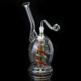 Herb Pipes Wax Oil Burner Glass Pipe Dab Rig Hookah Water Glass Spiral Pipe Glassware with 10mm Male Bowl