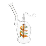 Herb Pipes Wax Oil Burner Glass Pipe Dab Rig Hookah Water Glass Spiral Pipe Glassware with 10mm Male Bowl