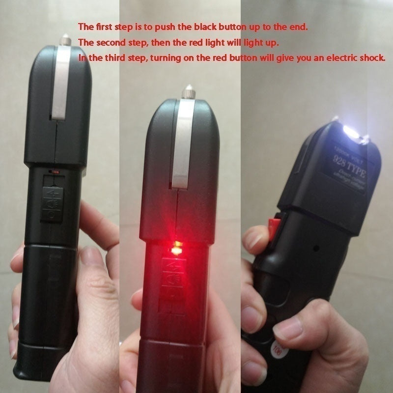 2025 420000 Super Bright LED High Voltage Stun Gun For Women Tactical Flashlight Mini Stun Gun for sale Volts Stun Baton Survival Camp | POPOTR™