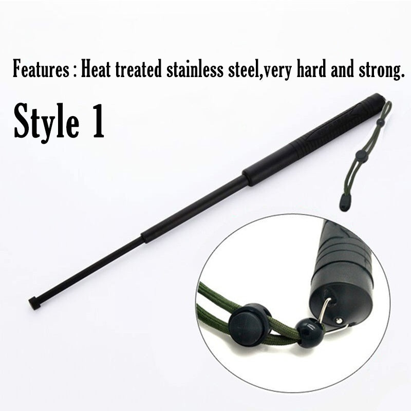 High-quality Mechanical Stick Self-defense Weapons in Car Tactical Telescopic Three-section Stick for Men Gift