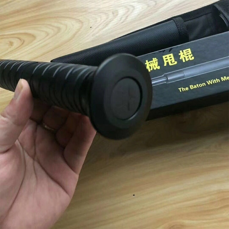 High-quality Mechanical Stick for Men and Women Self-defense Weapons Light and Heavy Machine Tactical Telescopic Three-section Stick for Men Gift