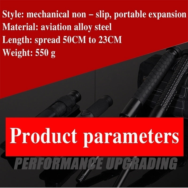 High-quality Mechanical Stick for Men and Women Self-defense Weapons Light and Heavy Machine Tactical Telescopic Three-section Stick for Men Gift