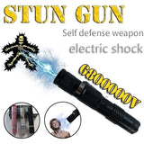 2025 Tactical Flashlight Stun Gun for sale LED flashlight Rechargeable Survival Camp | POPOTR™