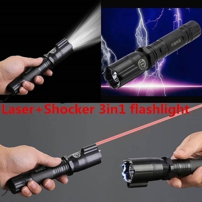 2025 Tactical Flashlight Stun Gun for sale Rechargeable Portable Gun Safe  Survival Camp | POPOTR™