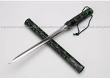 Camouflage Spiral Triangular Saber Combination Baton Knife