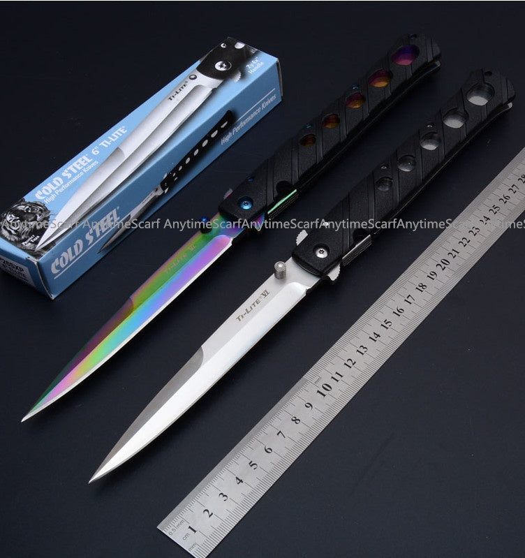 NEW Blade Tactical Stiletto Folding Survival Knife Folding Blade Knife