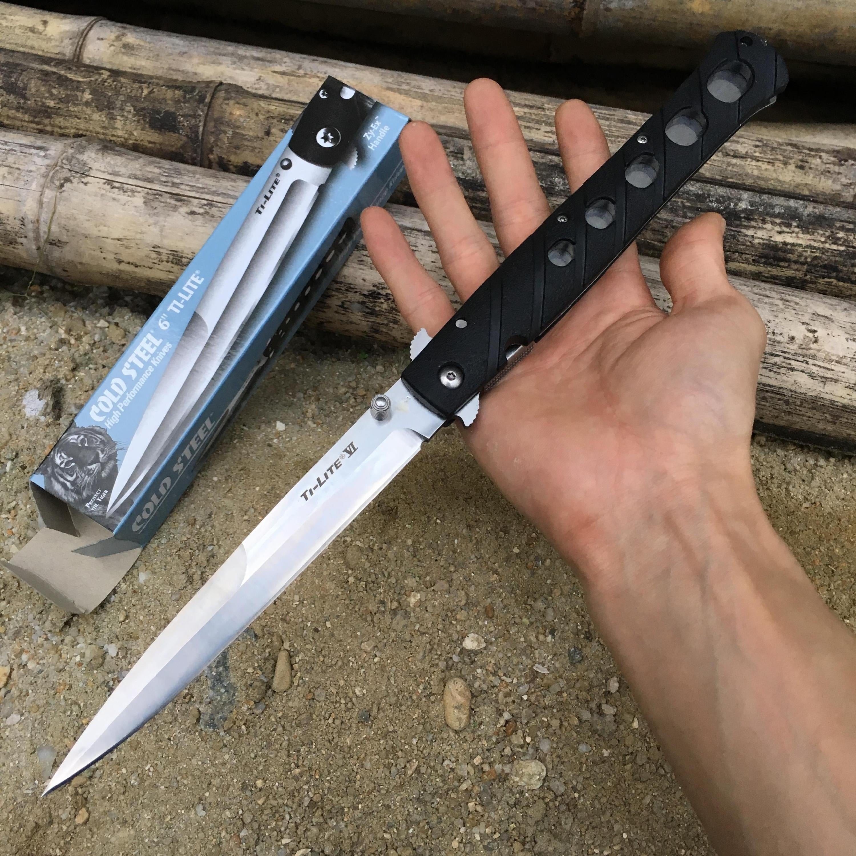 NEW Blade Tactical Stiletto Folding Survival Knife Folding Blade Knife