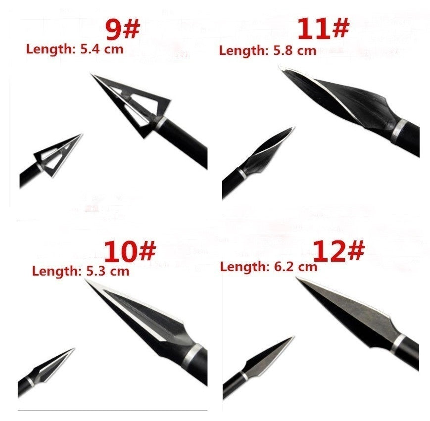 6Pcs/Set Hunting Arrow Heads High Carbon Steel Arrowheads Broadheads Tips Arrow Points Archery Arrowheads for Compound Bow Crossbow Recurve Bow (With Gift Storage Box) 