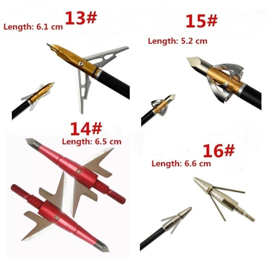 6Pcs/Set Hunting Arrow Heads High Carbon Steel Arrowheads Broadheads Tips Arrow Points Archery Arrowheads for Compound Bow Crossbow Recurve Bow (With Gift Storage Box) 