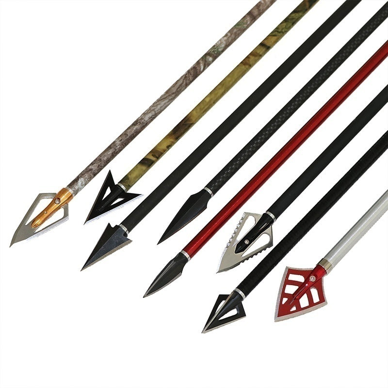 6Pcs/Set Hunting Arrow Heads High Carbon Steel Arrowheads Broadheads Tips Arrow Points Archery Arrowheads for Compound Bow Crossbow Recurve Bow (With Gift Storage Box) 