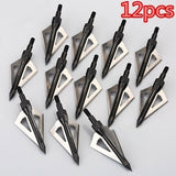 2025 6/12Pcs Hunting Bow and Arrow Broadheads With 3 Blade For Hunting Arrows | POPOTR™