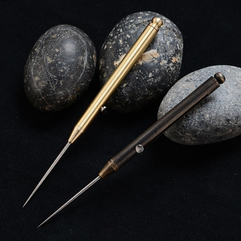 Titanium Brass Bolt Stetch Tooth Pick Self Defense Pin Survival Tools Emergency Gear