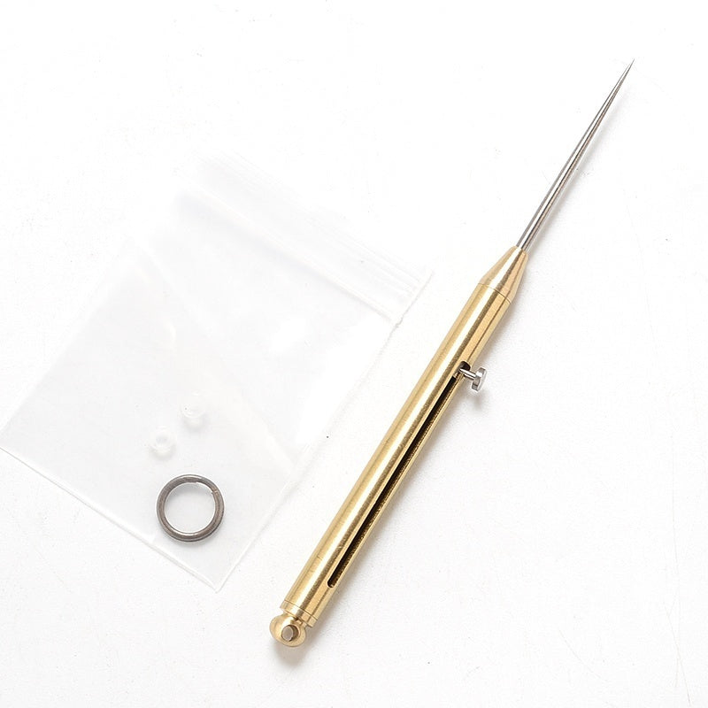 Titanium Brass Bolt Stetch Tooth Pick Self Defense Pin Survival Tools Emergency Gear
