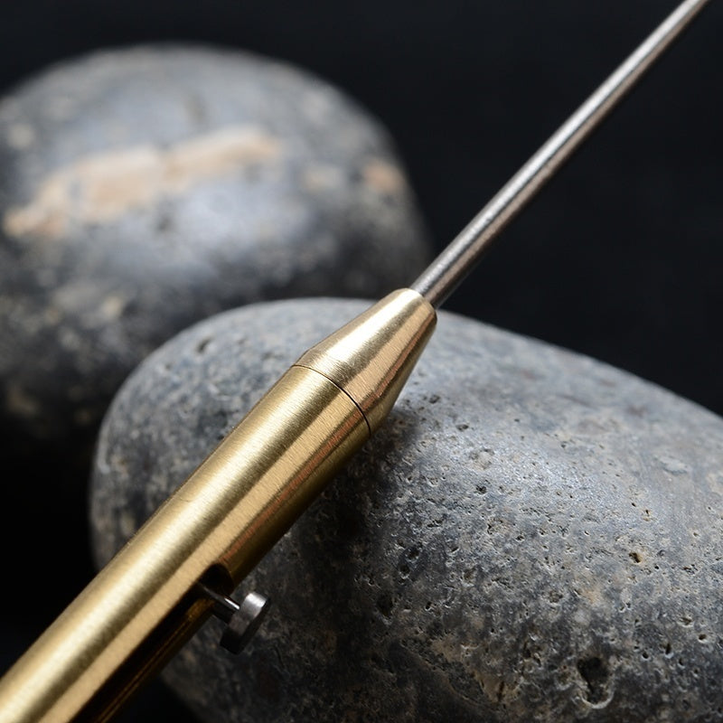 Titanium Brass Bolt Stetch Tooth Pick Self Defense Pin Survival Tools Emergency Gear