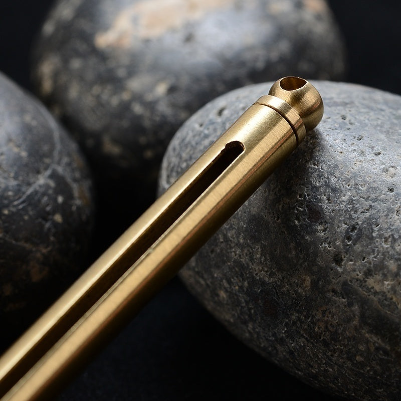 Titanium Brass Bolt Stetch Tooth Pick Self Defense Pin Survival Tools Emergency Gear