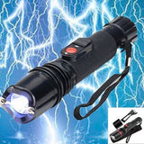 2025 Police Stun Gun Tactical Flashlight Stun Gun for sale Rechargeable Electronic Stun Gun Super Bright Flashlight Survival Camp | POPOTR™