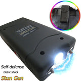 2025 Police Stun Gun Volts Tactical Flashlight Stun Gun for sale VS Taser Self-defense Weapons For Women Survival Camp | POPOTR™