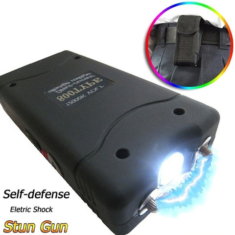 2025 Police Stun Gun Volts Tactical Flashlight Stun Gun for sale VS Taser Self-defense Weapons For Women Survival Camp | POPOTR™