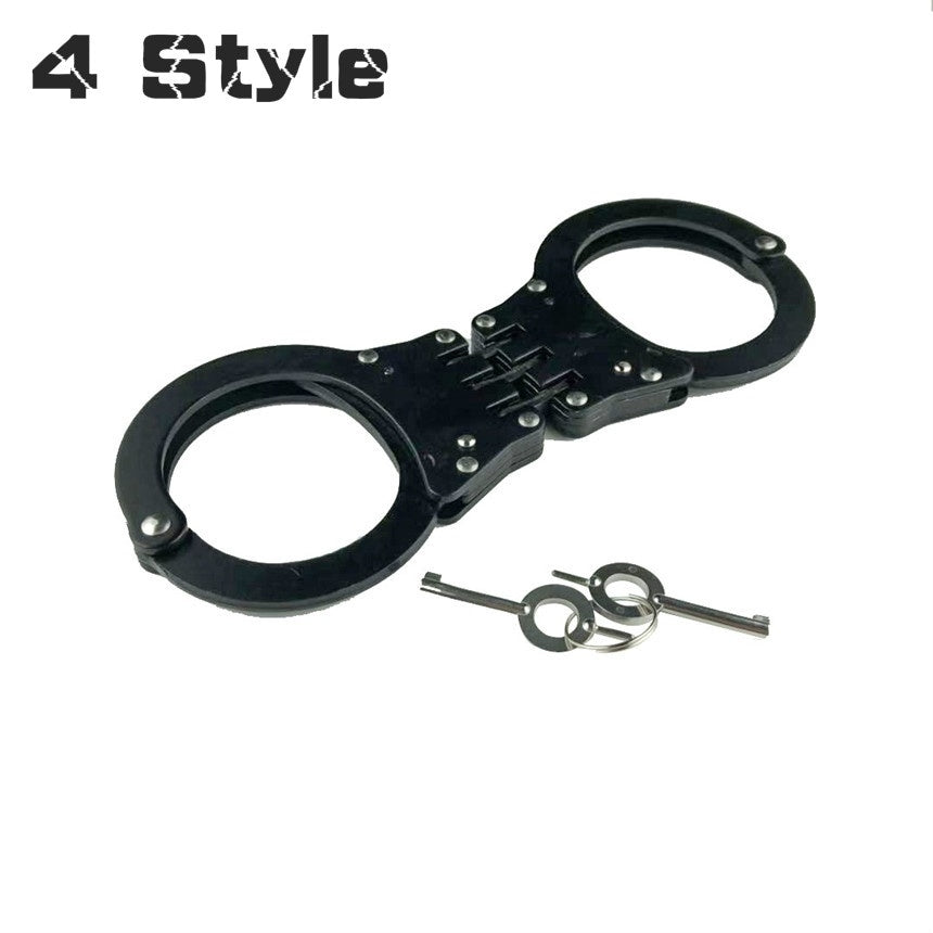 2025 Police Handcuffs For Sale Sex Handcuffs key Double Lock Handcuffs Hinged Handcuffs Metal | POPOTR™
