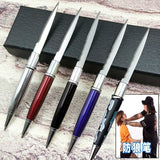 【Free gift】12 Colors Ballpoint Pen Multi-function Letter Opener Metal Pen Self-defense Metal Knife Pen Gift