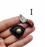 【Free gift】16 Style Mini -  knife, hand -  gift, key  - chain, backpack, small  - pendant