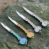 Outdoor Camping Survival Pocket Folding Blade Key Shaped Knife Gift