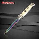 New Italy Mafia 9 Inch AB Stainless Steel Outdoor Cutter Durable Pocket Knife Suvival EDC Tool