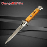 New Italy Mafia 9 Inch AB Stainless Steel Outdoor Cutter Durable Pocket Knife Suvival EDC Tool