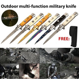 New Italy Mafia 9 Inch AB Stainless Steel Outdoor Cutter Durable Pocket Knife Suvival EDC Tool