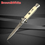 New Italy Mafia 9 Inch AB Stainless Steel Outdoor Cutter Durable Pocket Knife Suvival EDC Tool