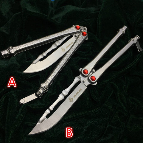 2025 Survival Knife Practice Butterfly Knife Combat Knife  Combat Knife  Hunting Knife Training Knife Tactical Knife Blade| POPOTR™