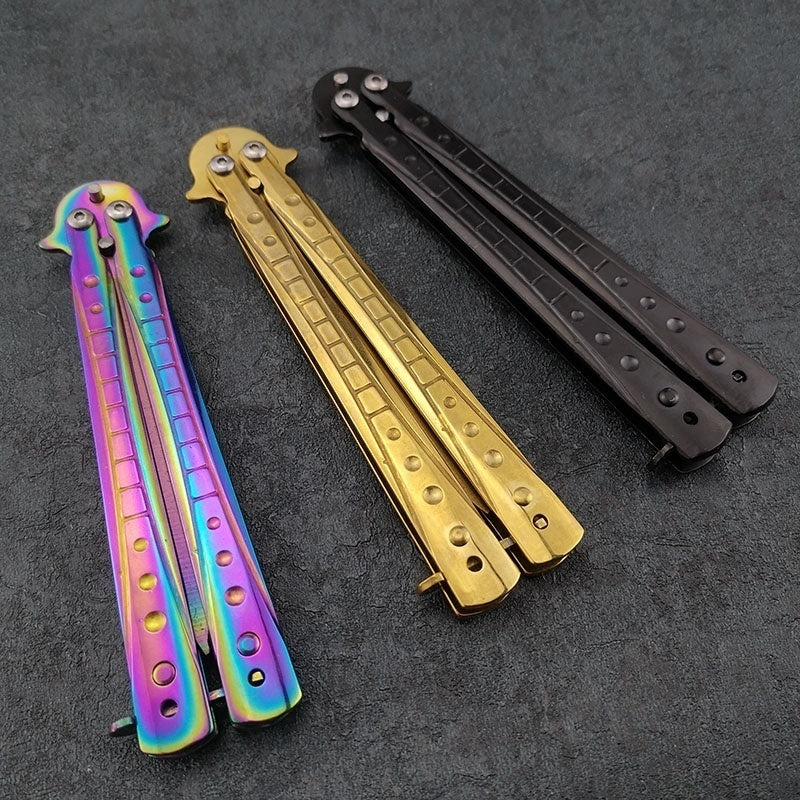 2025 Folding Knife Practice Butterfly Knife Hunting Knife Training Knife Blade| POPOTR™