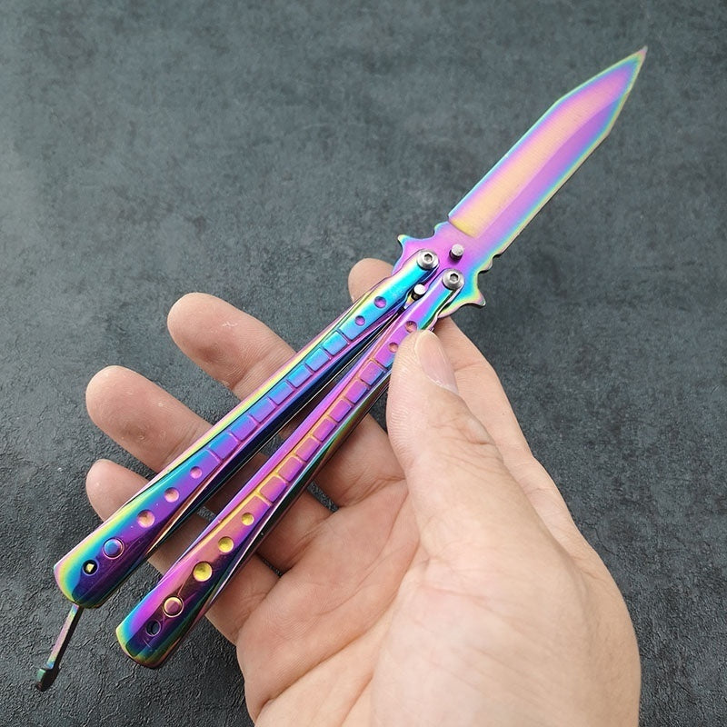 2025 Folding Knife Practice Butterfly Knife Hunting Knife Training Knife Blade| POPOTR™