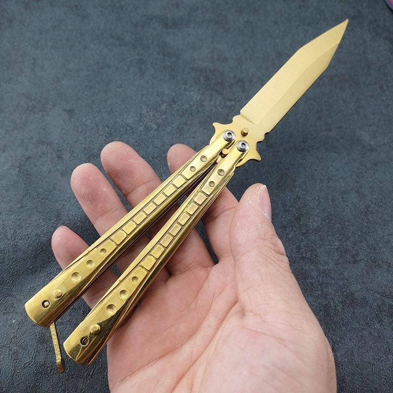 2025 Folding Knife Practice Butterfly Knife Hunting Knife Training Knife Blade| POPOTR™