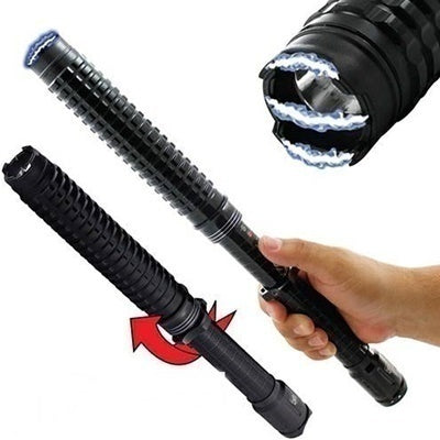 2025 Million volt Stun Gun Baton Tactical Flashlight Stun Gun Rechargeable Stun Rob Self-defense Weapons For Women Survival Camp | POPOTR™