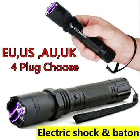2025 High-voltage Police Stun Gun Volts Tactical Flashlight Stun Gun for sale Rechargeable Stun Rob Survival Camp | POPOTR™