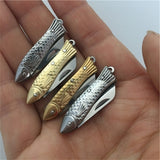 【Free gift】18 Kinds of Mini Pocket Folding Brass Knife Small Keyring Knife Keychain Pendant Outdoor Camping Gifts