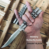 2025 Survival Knife Swiss Army Knife Practice Butterfly Knife Hunting Knife Training Knife Tactical Knife Blade| POPOTR™