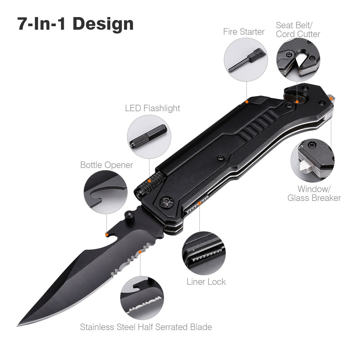 2025 Folding Knife Hunting Knife Camping Knife Multifunction Knife | POPOTR™