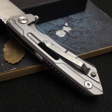Double Ball Bearing Opening and Closing Pocket Knife D2 Blade Anti-skid Keel Design new Outdoor Survival Tools Knives