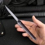 2025 Survival Knife Folding Knife Hunting Knife Assisted Knife Handle Wood | POPOTR™