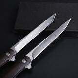 2025 Survival Knife Folding Knife Hunting Knife Assisted Knife Handle Wood | POPOTR™