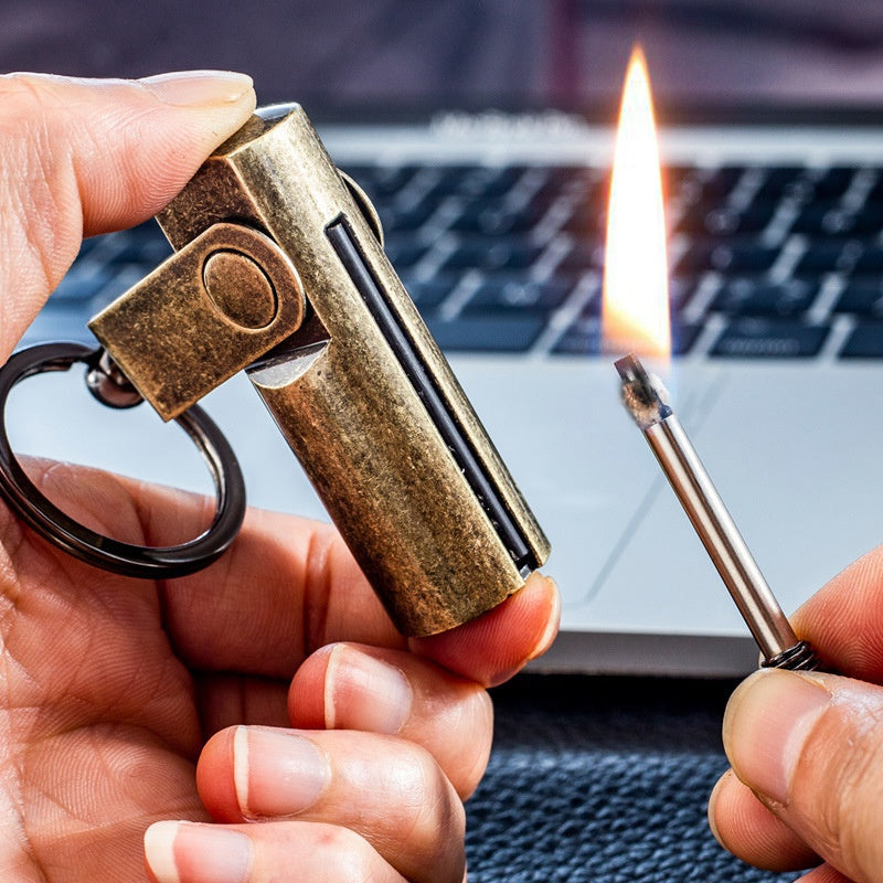 2025 Cigarette Lighter Flint Lighter Metal Lighter Torch Windproof Lighter Gas Lighter  Kerosene Lighter Keychain Lighter Oil Light | POPOTR™