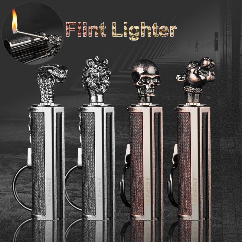 2025 Cigarette Lighter Flint Lighter Metal Lighter Keychain Lighter Keychain Lighter Kerosene Lighter | POPOTR™